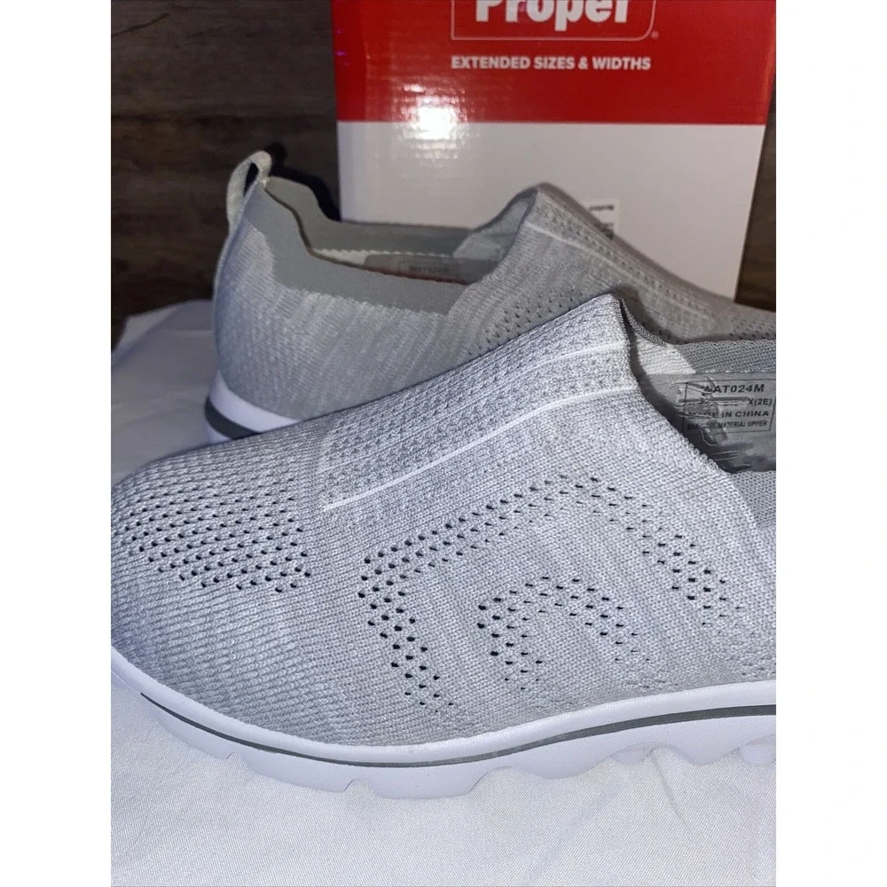 NIB Propet Travelactiv Stretch Womens Slip‎ On Sneakers, sz 8.5 Xtra Wide